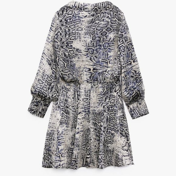 Zara Animal Print Mini Dress Size L, XL - Picture 5 of 6